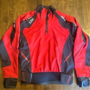 Gill Pro Top Sailing Jacket XXXS Nylon Shell Red Black Sail Boat Water Fishing‎